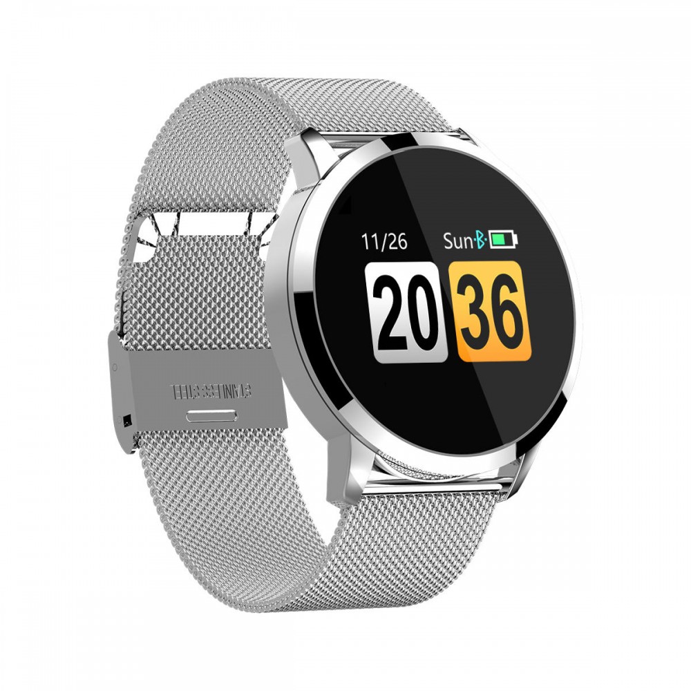 een vuurtje stoken Merchandiser salto Bakeey Q8 Plus Multi UI Display Full Steel Heart Rate Monitor Female  Physiological Smart Watch